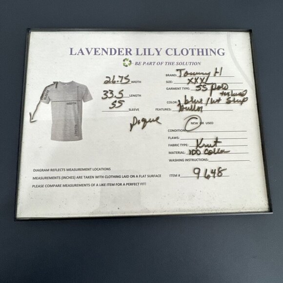 Tommy Hilfiger Golf Men's XXXL Short Sleeve Polo Shirt Pique Knit Blue Stripe - Picture 14 of 14